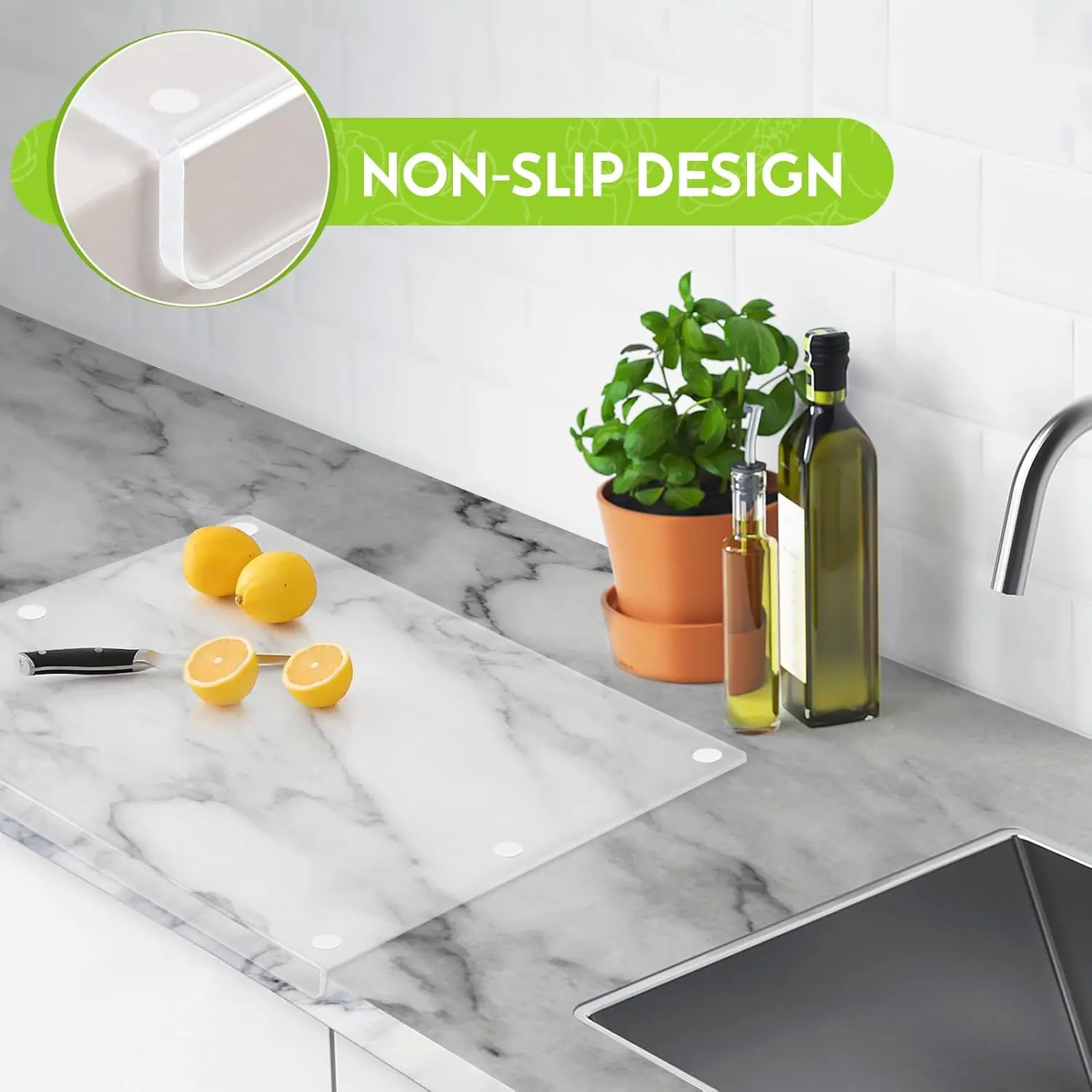 Rectangle Food Cutting Board Acrylic Transparent Vegetable Chopping Board Non-stick Non-slip Easy To Clean Kitchen Accessories