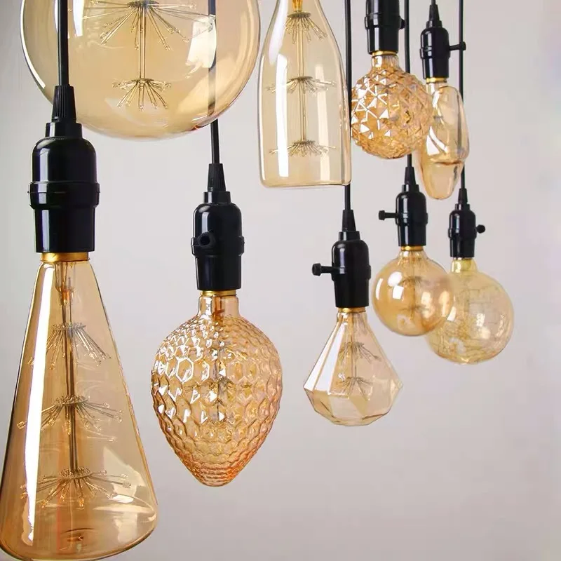 Лампа E27 держатель для ламп со звездным небом фейерверк декоративная алюминиевая лампа корпус 4 Вт светодиодная 3000K ROHS сертификат EMC FCC