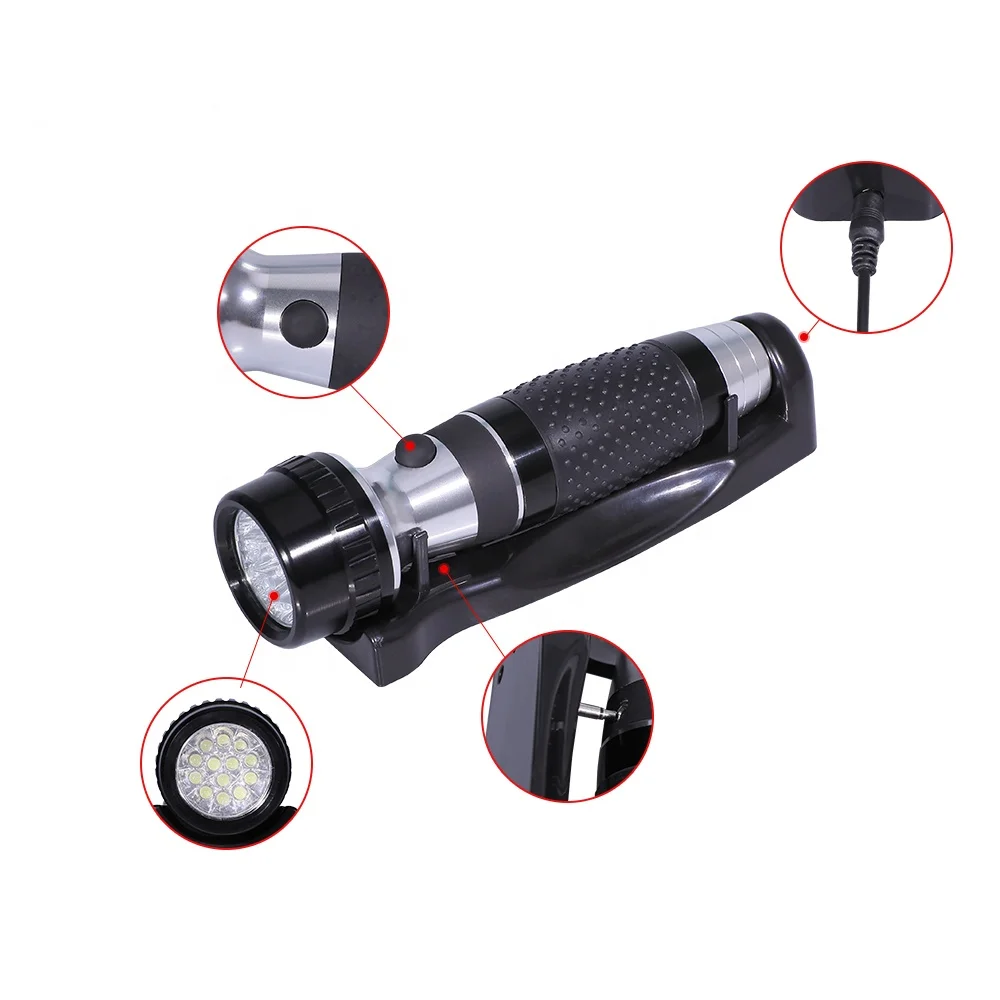 LED rechargeable hotel flashlight torch light for hotel room popular aluminum flashlight