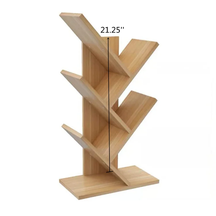 creative design 5 shelves tree book storage rack floor standing bookshelf for bedroom