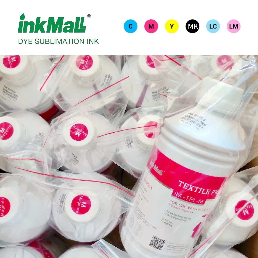 InkMall refill dye sublimation ink 6 colors for Ep son dx5 dx6 dx7 dx8 3200 4720 printer