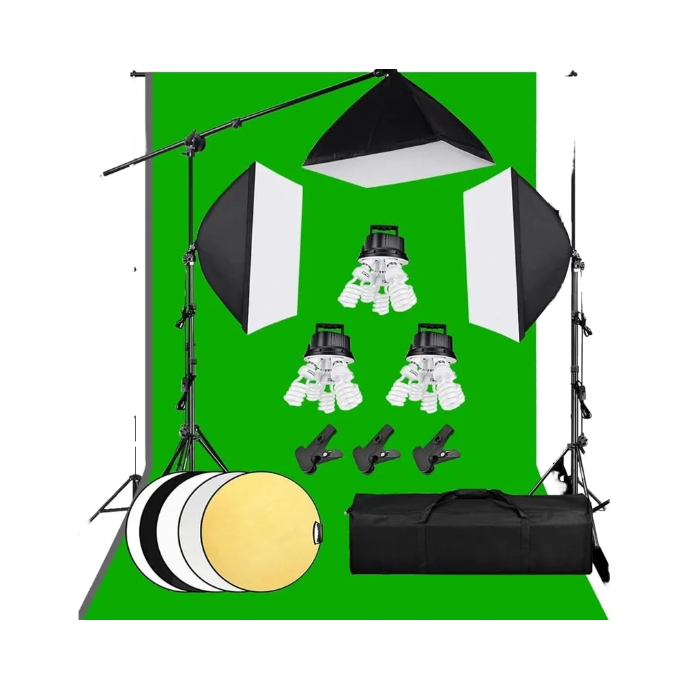 Энергосберегающая флуоресцентная лампа с 5 гнездами E27 освещение для фотостудии софтбокс комплект фона консольный кронштейн стрелы 4