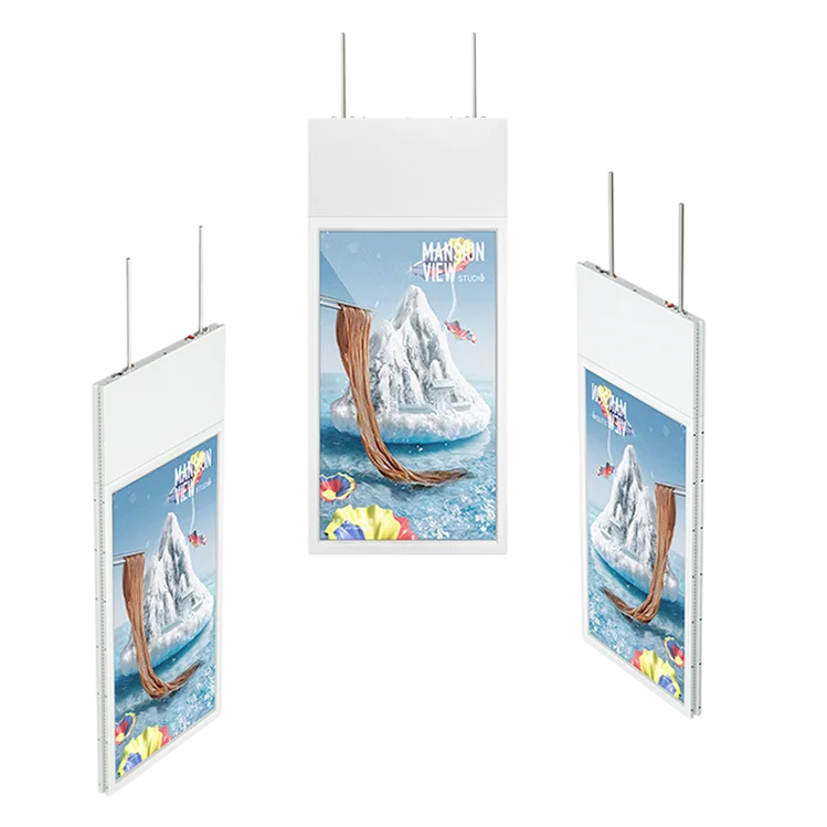 Прямые продажи с фабрики, наружный светодиодный дисплей, подвесная цифровая электронная реклама, двухсторонние экраны, полноцветное видео на заказ