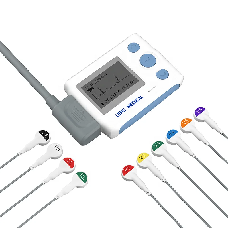 LEPU ST / QT функция анализа Амбулаторный сердечный Холтер устройство Holter Ecg 24 часа монитор тест на сердечко