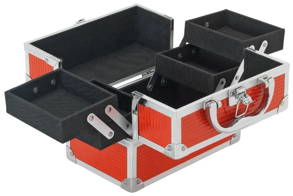 
Custom Logo ABS surface Mini Aluminum Portable Makeup Case 