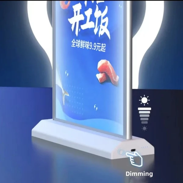 A4 Double Sided Frame Led Lightbox Advertising Poster Frame Illuminated Billboard Restaurants Menu Light Box Sign