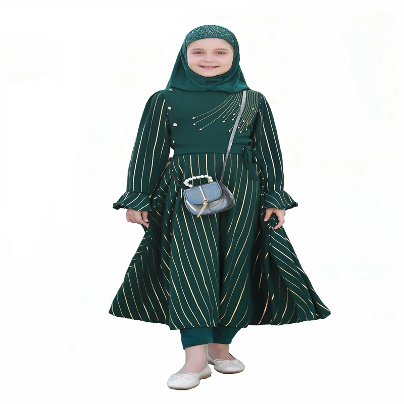 2022 Middle East Abaya Dubai Turkey Solid Color Long Simple Modest Kaftan Islamic Clothing Abaya Muslim Dresses For girls