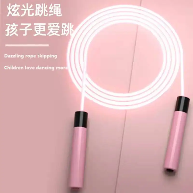 2022 New Style Skipping Kids Adjustable Night Led Light Up 2.8M Luminous Jumping Rope weighted jump rope  cable oemheavy