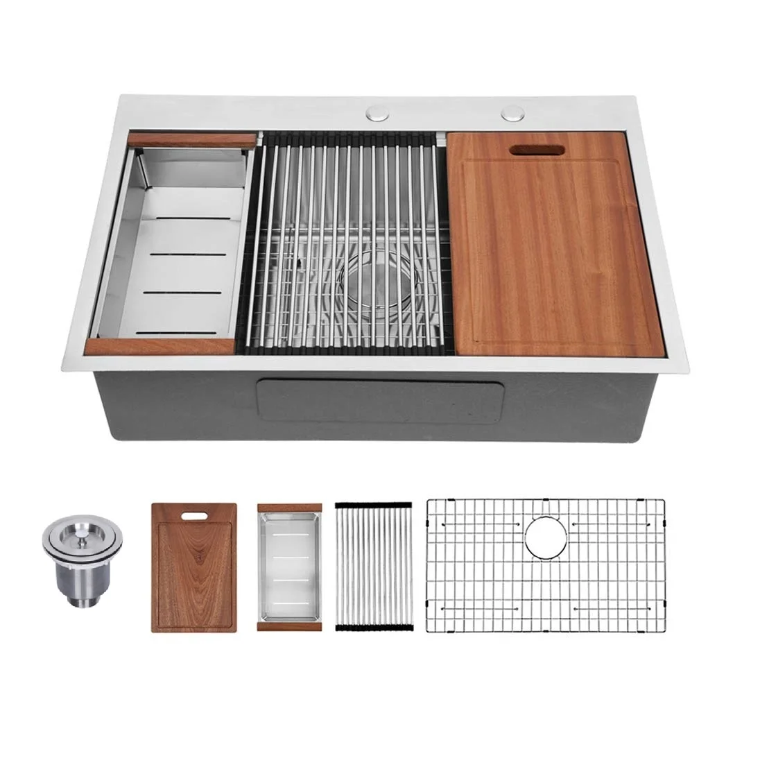  Original Factory Tarjas y Accessorios Lavaplatos SUS 304 Single Bowl Kitchen Sink Made In