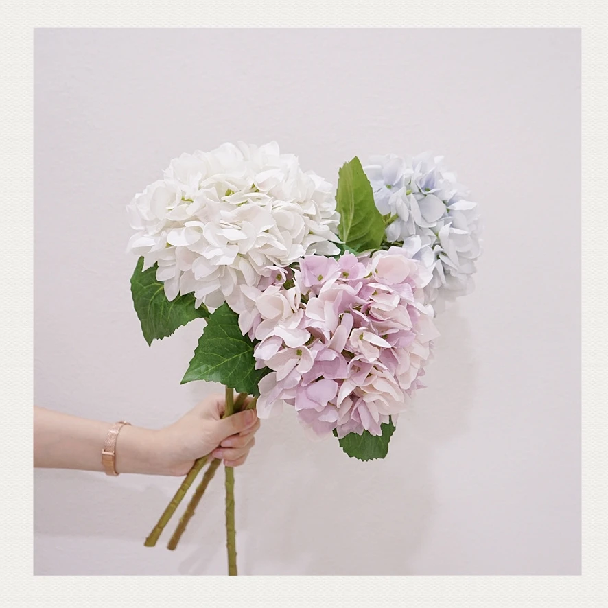 Hot Sale Cheap Wedding Home Decoration High Quality Silk Flowers Vintage Color Large Artificial Flower Hydrangea