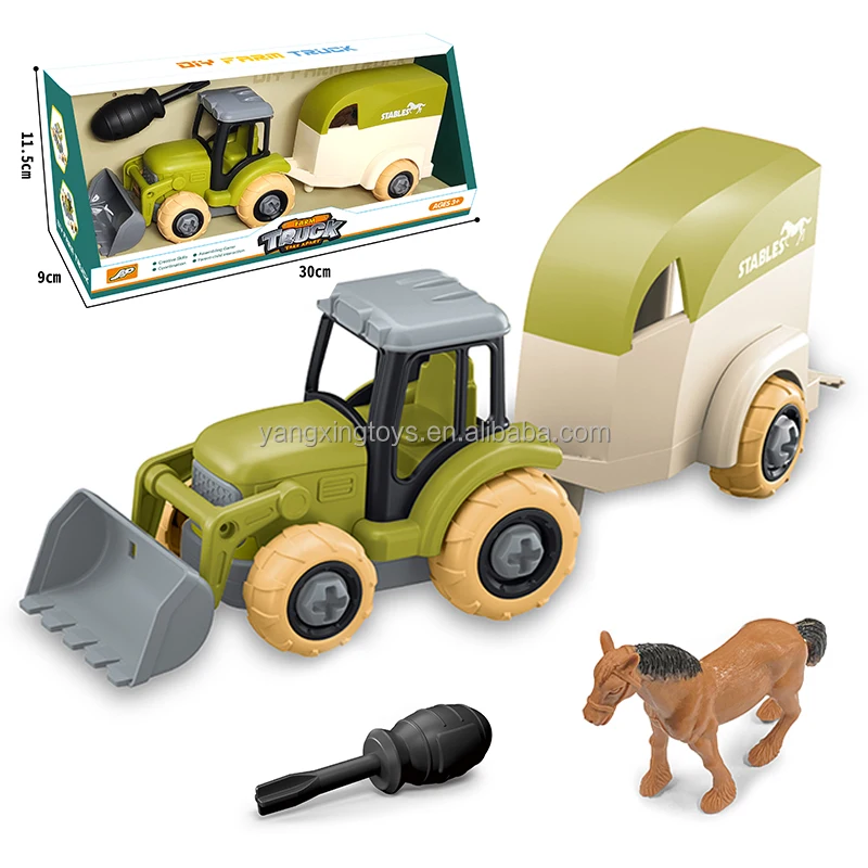 Factory Direct Sales Farm Trucks Car Diy Assembled Garbage Truck Toy Truck