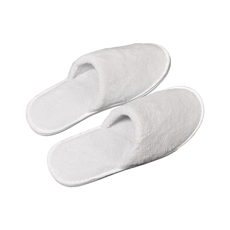 Superior quality cheap price custom hotel spa disposable coral velvet slippers for guest use