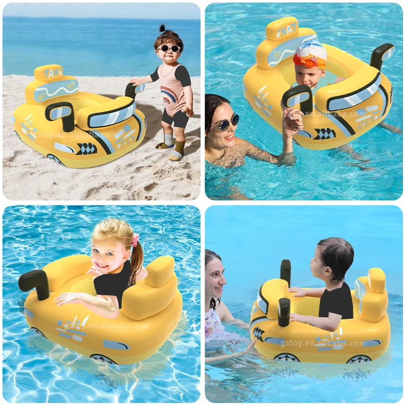 Thick PVC Infant Swim Pool Floats Seat Boat Baby Swim Floatie Water Inflatable Ride-on Car Baby Swimming Ring