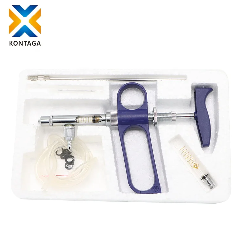 Cattle Automatic Injection Vaccination Syringe Steel Veterinary Plastic Syringe