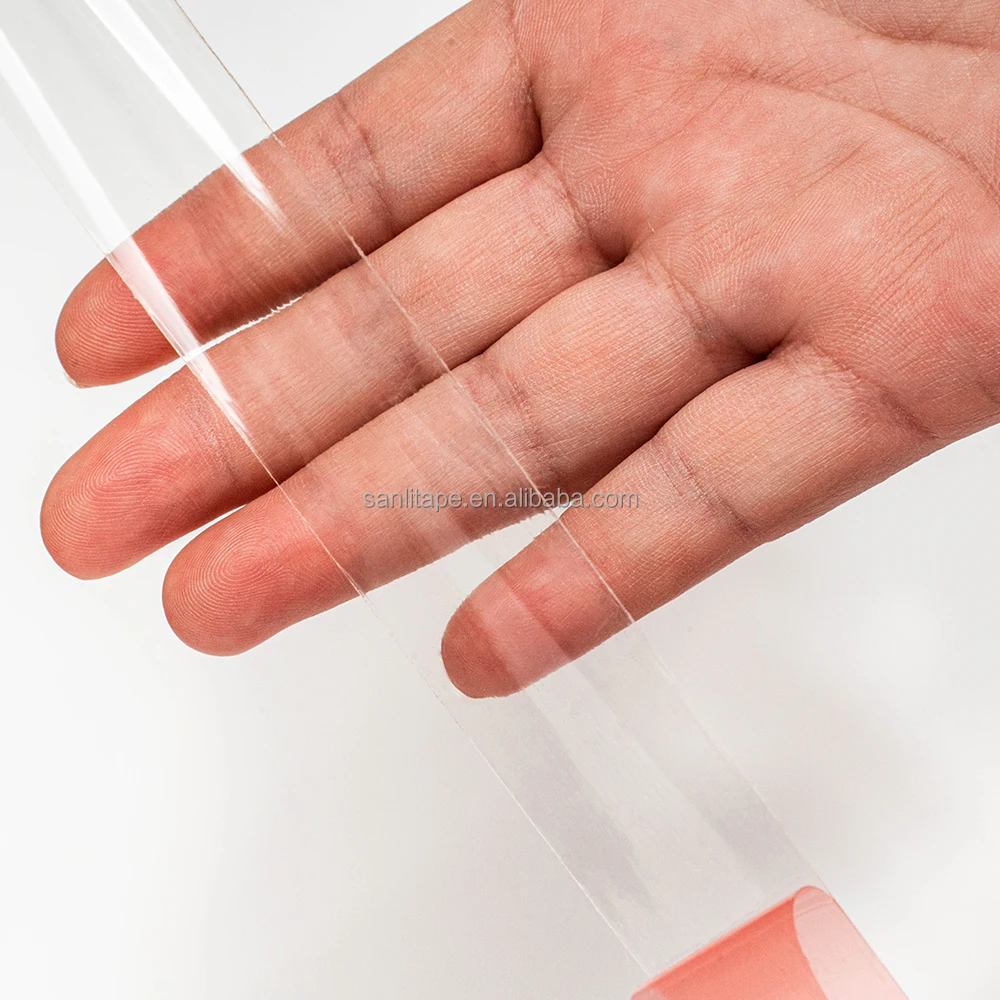 Manufacturer Wholesale Acrylic Glue Double Sided Adhesive PET Polyester Tape Red Film Liner