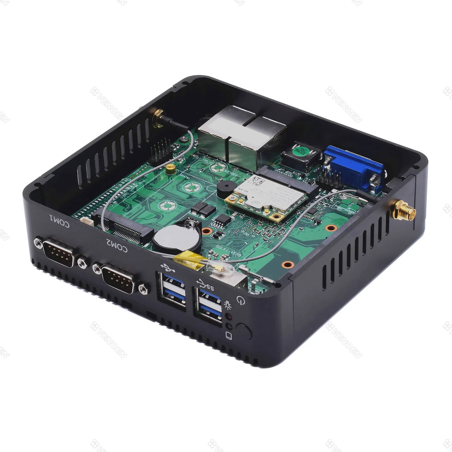 Quad Core Cele ron J4125 J4105 HD MI VGA Dual Display Fanless Computer HTPC Nettop Win IOT AES-NI Industrial Mini Desktop PC
