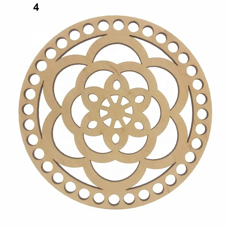 Wood base bottom crochet knitting yarn storage basket craft supplies bulk wood chips