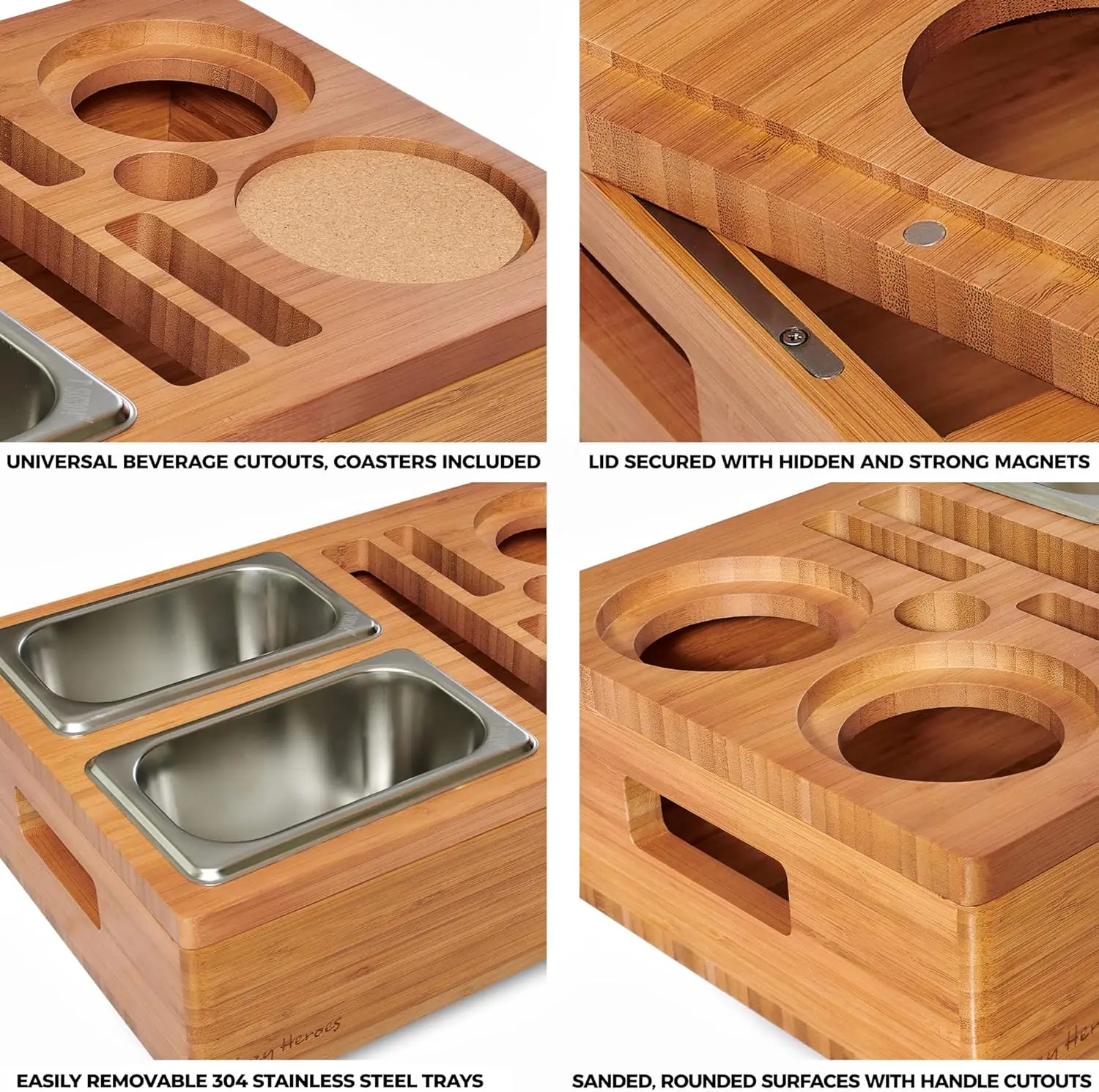 Couch Island Cup & Drink Holder with Snack Tray Snack Caddy for  Couch Sofa,Bed,TV Lovers. Couch Console Caddy Bar Tray
