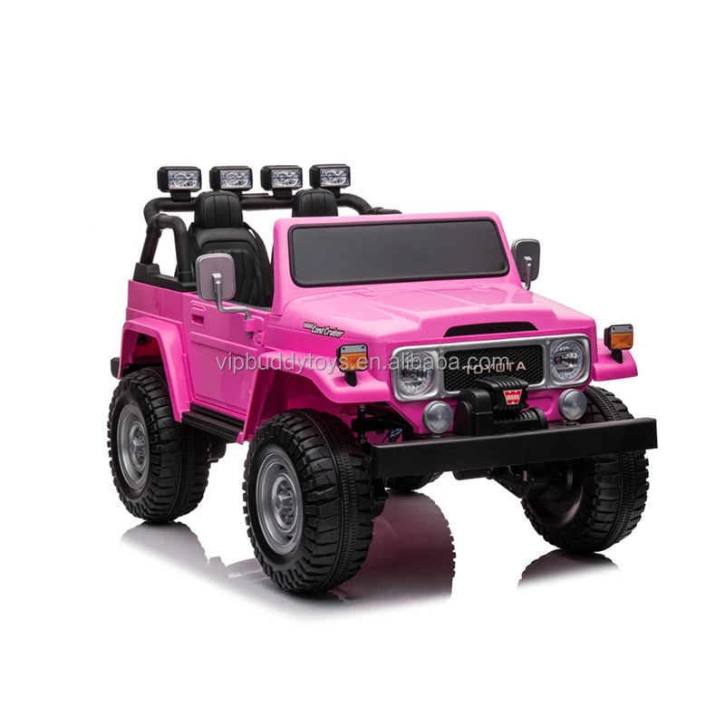 Лицензионный Электрический детский автомобиль toyota FJ40 детская игрушка на батарейках внедорожник двухместный большой размер