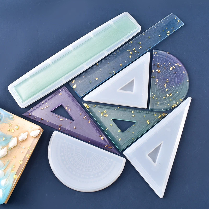 Новые идеи «сделай сам» прозрачная капля клей форма студенческие принадлежности набор ручного изготовления со шкалой и линейкой силиконовая смола