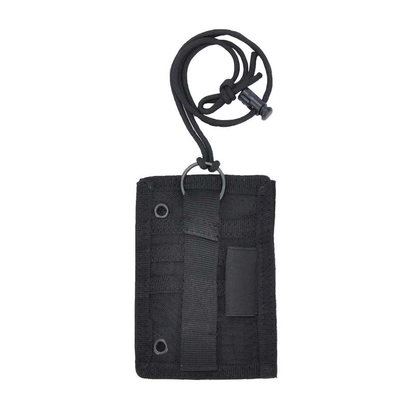 Adjustable ID Organizer Wallet Hook and Loop Badge Holder Tactical ID Card Case