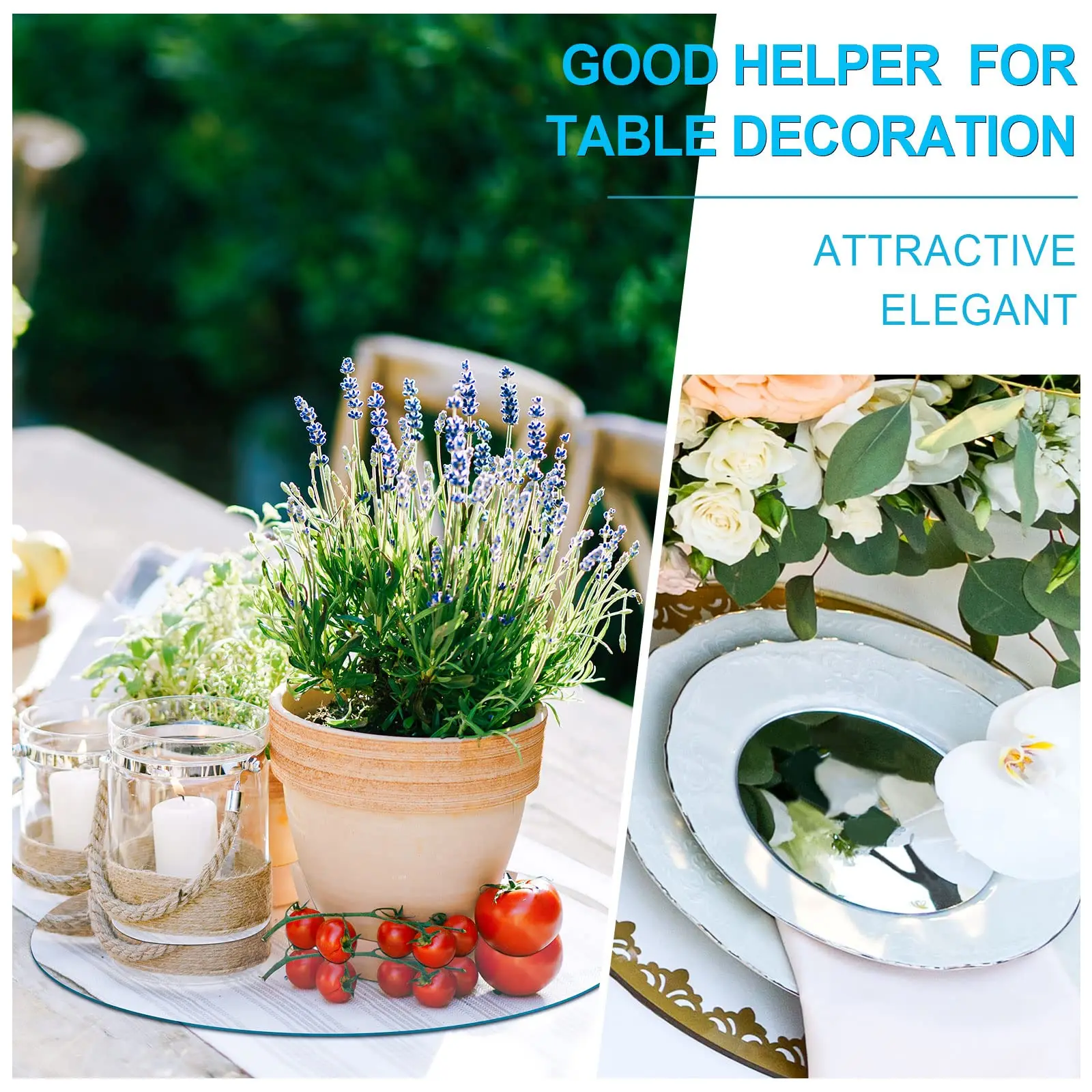 4/6/8/10 inch Adhesive Round Wall Acrylic Mirror Tiles Frameless Wall-Mount Mirrors for Bedroom Bathroom Craft Decor