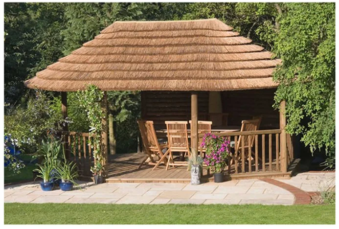 Decorative Easy Installation factory supply Plastic Imitation Thatch Roof Sheet, Garden Roof