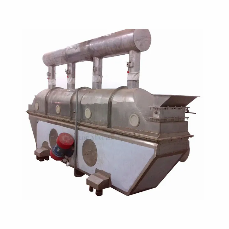 Mini continuous bread crumbs vibrating fluid bed dryer price desiccated coconut copra drying machine for tea leaf foodstuff