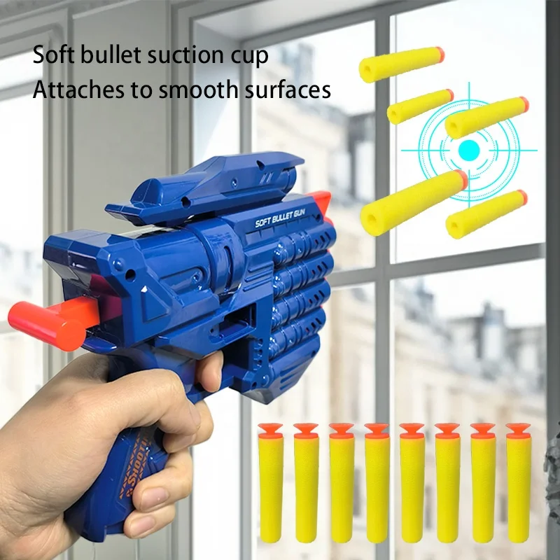 AiJH Wholesale New Foam Soft Bullet Gun Game Outdoor Toys Cool Plastic Soft Bullet Gun Toy