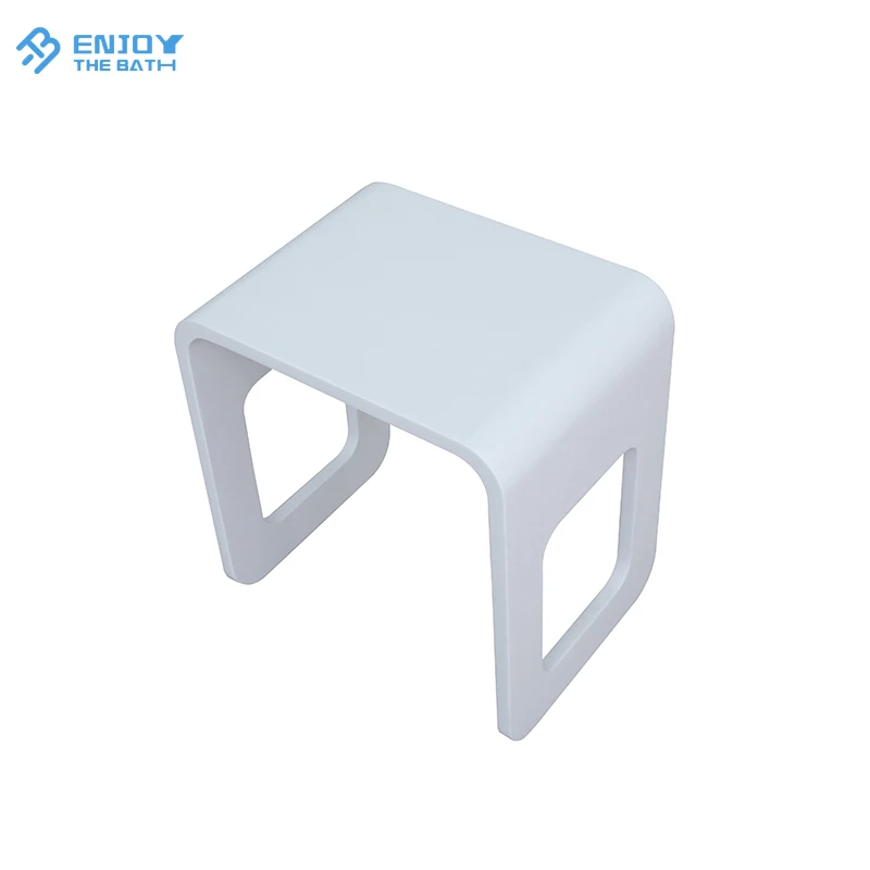 Acrylic bathroom vanity stool stone composite stool