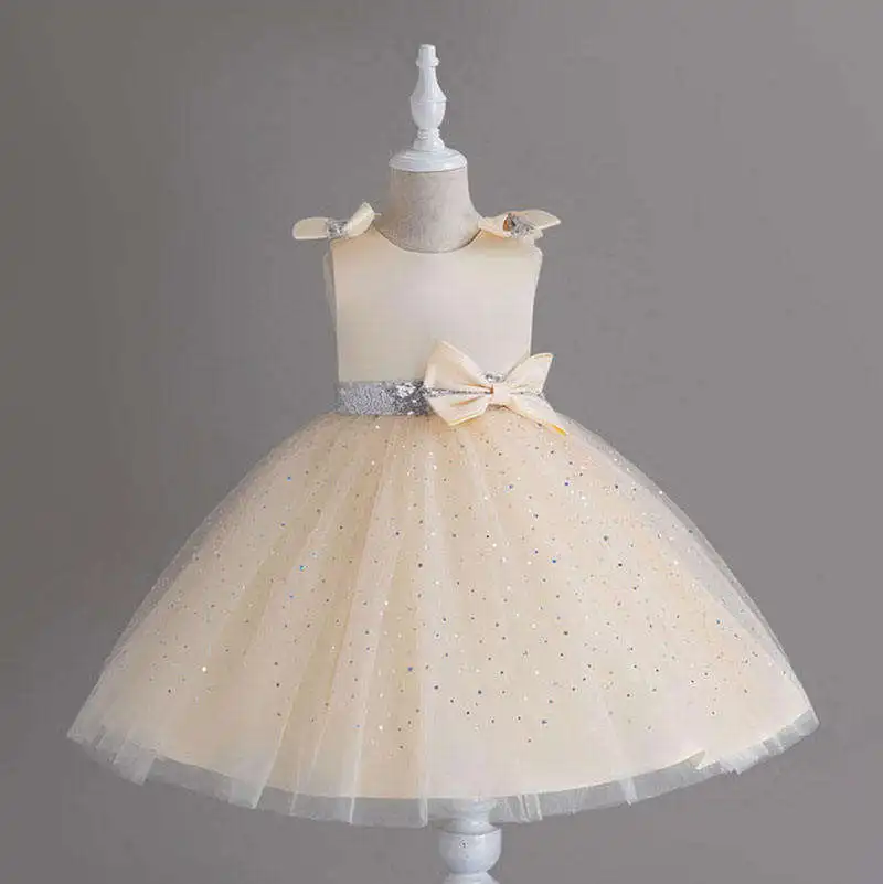 Wholesale latest fashion baby girl party kids dresses for children fancy flower petal evening little clothes