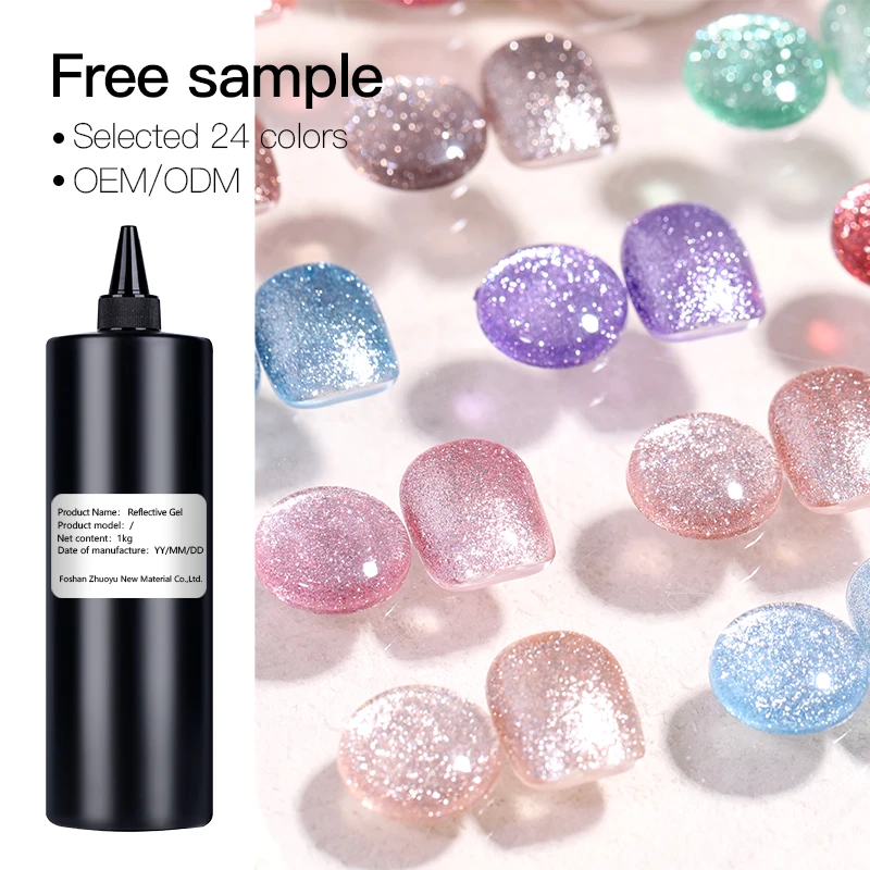 Nails Supplies Salon Equipment Nail Paint Private Label Reflective Gel Polish Uv Gel Hema Free Glitter Korean Gel Polish Set