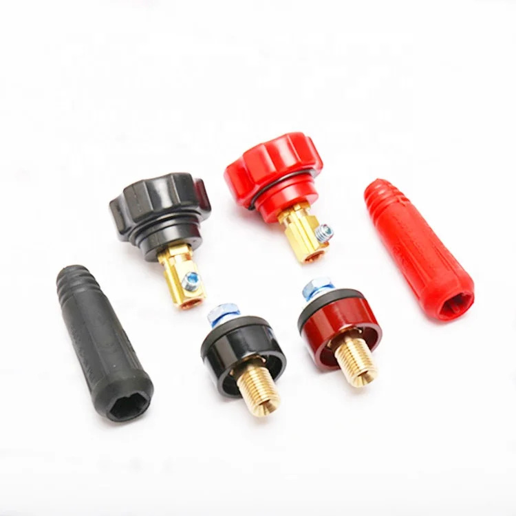Red and Black Thai Type Welding Machine Cable Socket 10-25