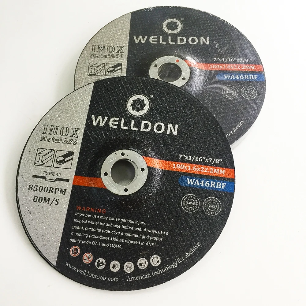 WELLDON 7 дюймов 180x1 6x22 23 мм абразивный режущий круг 2 в 1 для металла нержавеющей стали