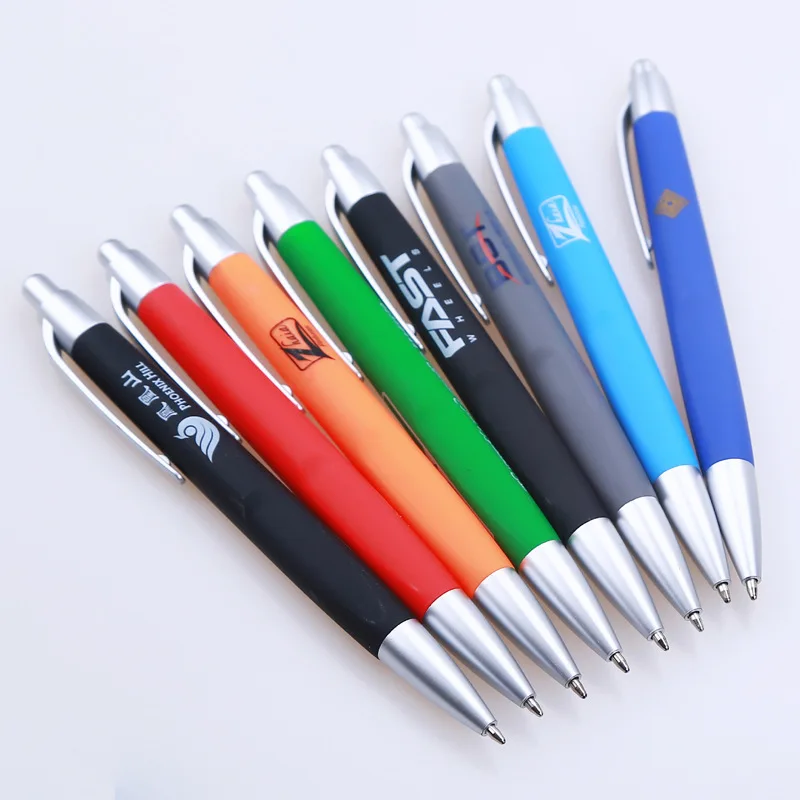 
retractable rubber sprayed Sheraton hotel plastic ball pen 
