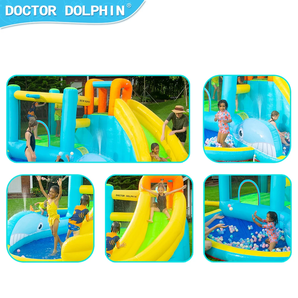 Doctor Dolphin children commercial kids slide Jumping bounce house bouncer castles inflatable bouncy castle