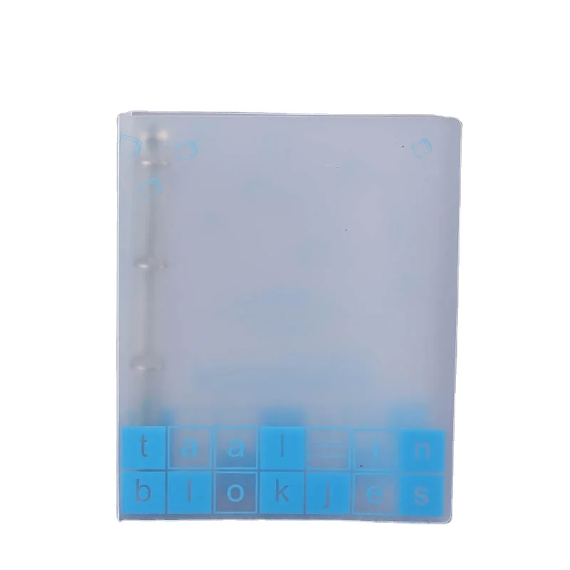 Custom logo design transparent hard plastic 2 or 3 or 4 hole rings binder file folder a4 metal binder folder for company