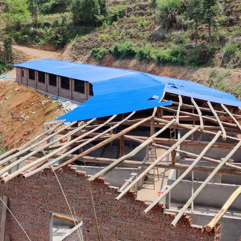 Trapezium PVC Roof Sheet Corrugated Plastic Villas Chinese Traditional Roof Tiles Ornament Villa Rustic Porcelain Tiles Modern