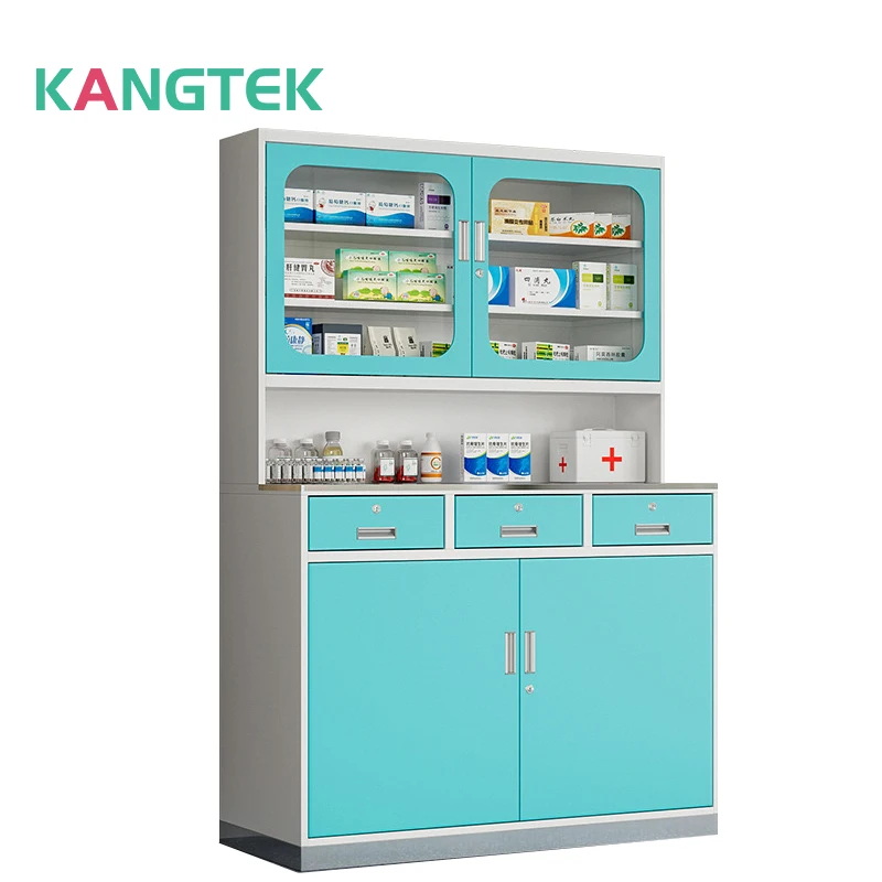 KANGTEK clinic аптечный шкаф для хранения лекарств больничный запираемый металлический медицинский стеклянный