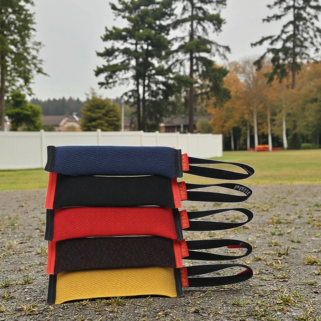 Professional Bite-Resistant Fabric Dog  Training Toys High Density Padded Cotton Dog Bite Stick Reward Training Dog Bite Tug Bag
