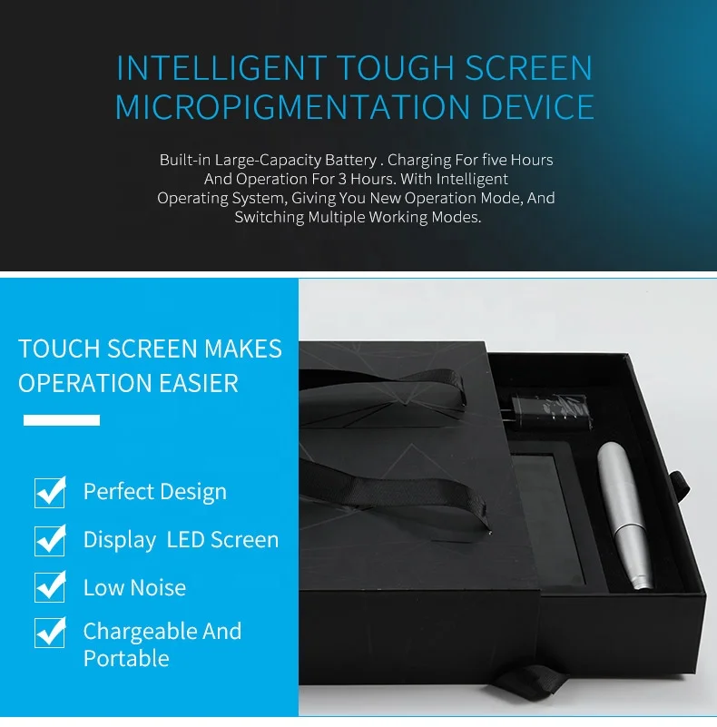 JiDragon Touch Screen Digital Permanent Makeup Machine Tattoo Machine Pen Kit for Training Academy