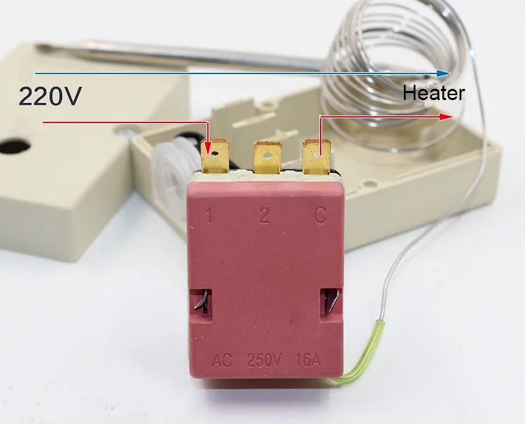 Taidacent -30-110C Dial Temperature Controller Temperature Regulator Knob Thermostat Temperature Control Switch for Heater