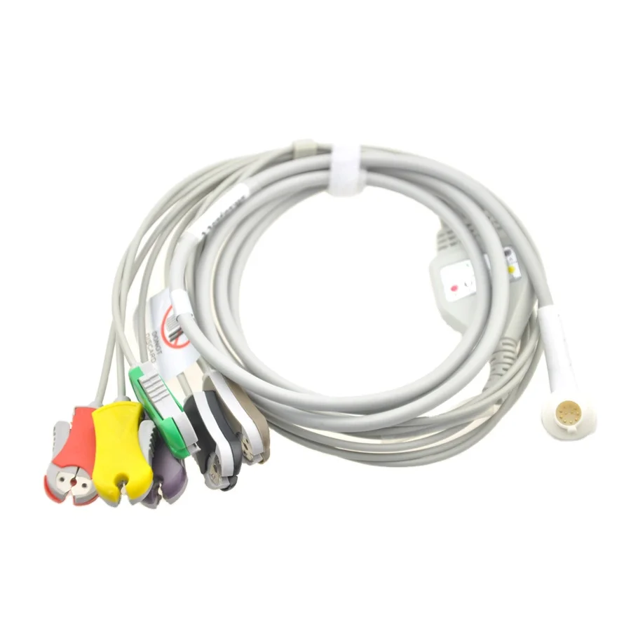 Higher quality one piece corpuls 6 lead ecg cable
