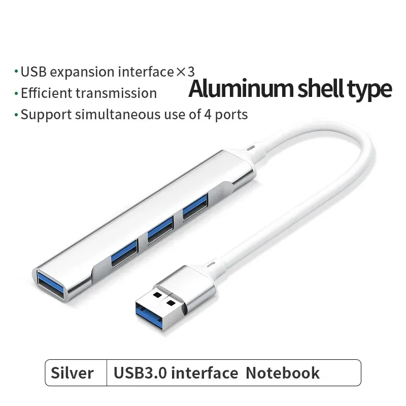 Type-C to USB Hub 4Ports for laptop USB Hub 3.0 Aluminum USB C docking station for MacBook