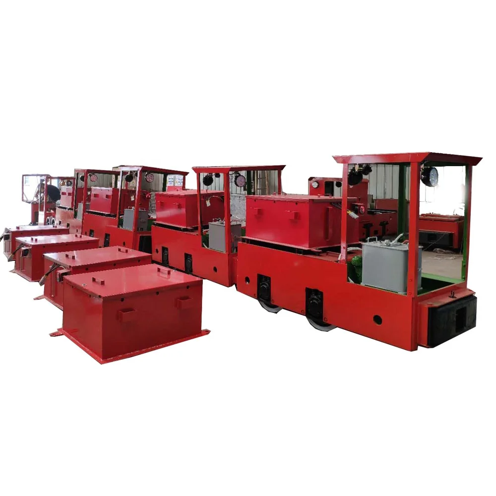 Battery Trolley Electric Narrow Gauge Mining Locomotive Tunneling Mining Locomotive