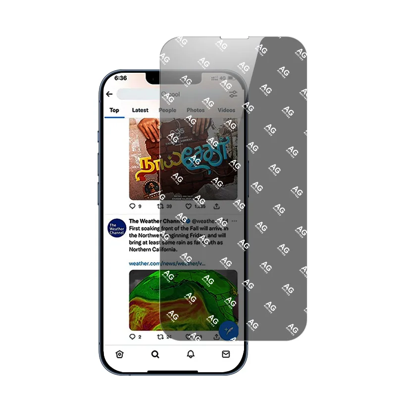 TPU 180*120mm ANTI-spy screen protector privacy hydrogel film black sheet for iphone HUAWEI XIAOMI