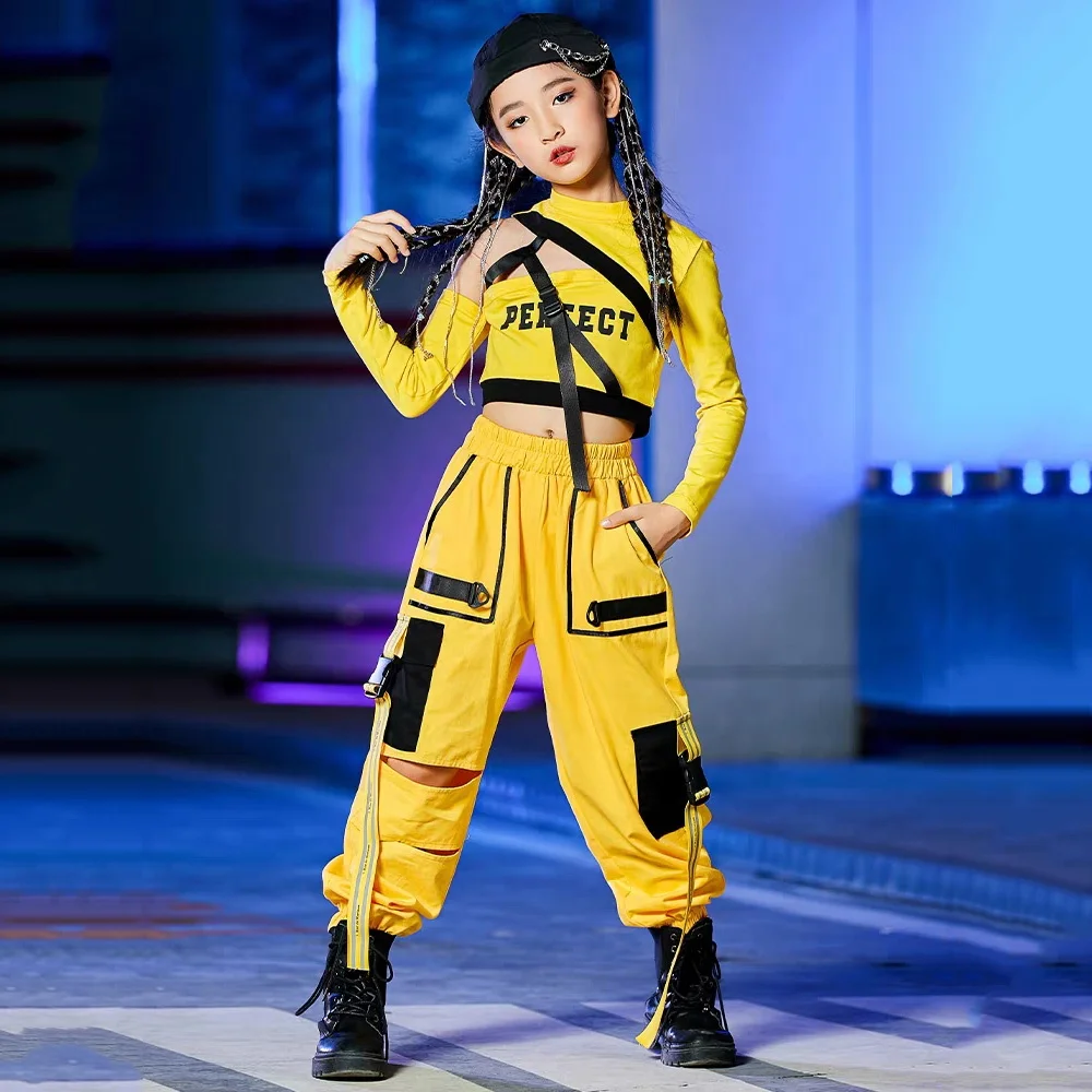 wholesale jazz street dance clothes suit girls hip hop clothing