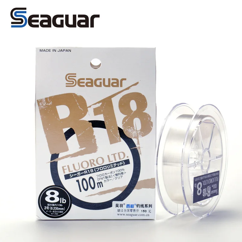 Seaguar R18 FLUORO LTD Fishing Line 3LB-25LB Fluorocarbon Test Carbon Fiber Monofilament Carp Wire Leader Line