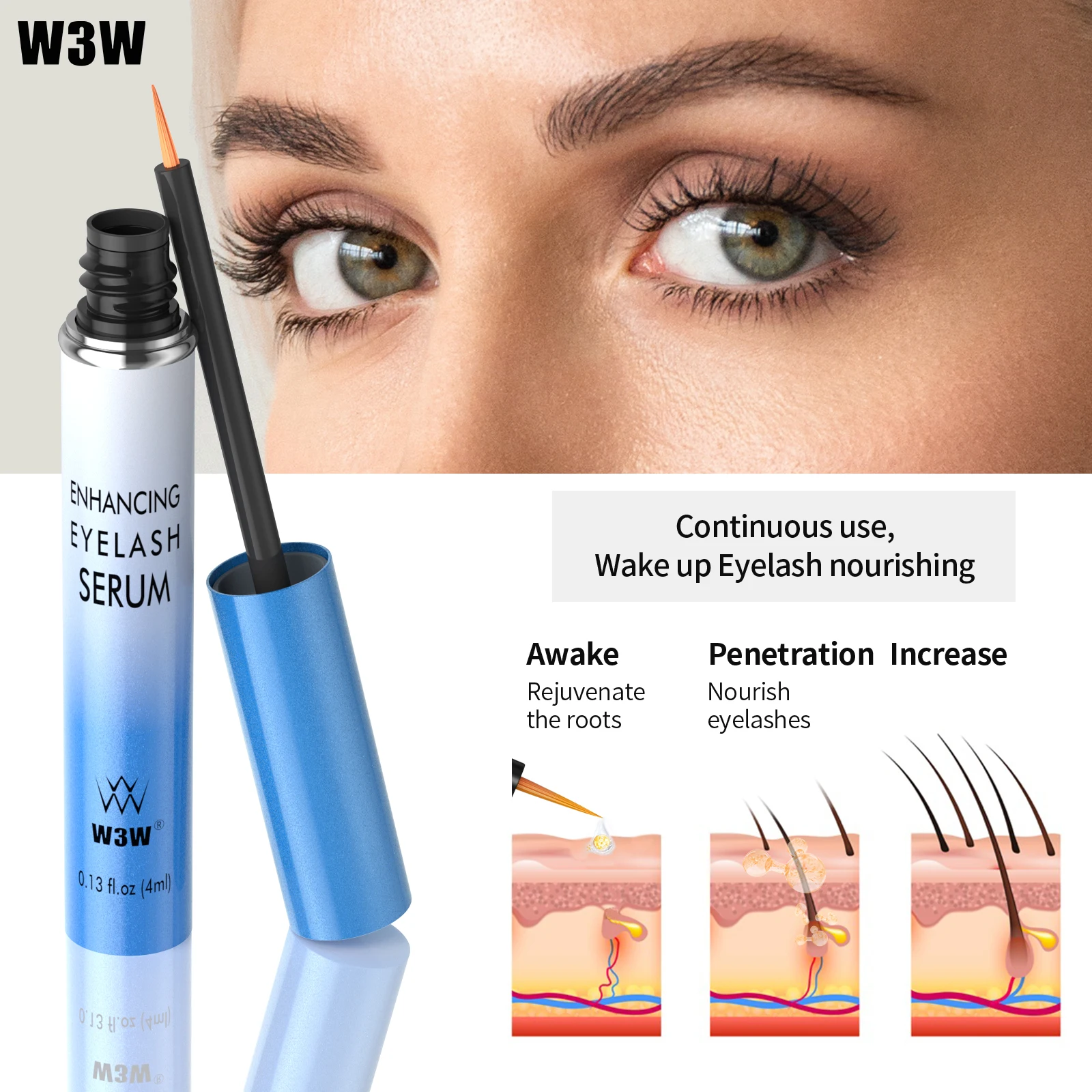 Brow Growth Serum private label Organic hot sale longer thicker eyebrow serum great long mascara  Lashes Growth Without Hormones