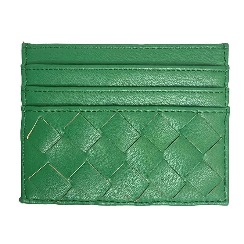 2023 Fashion Brand Luxury Handmade Women Woven Card Purse Mini Wallets